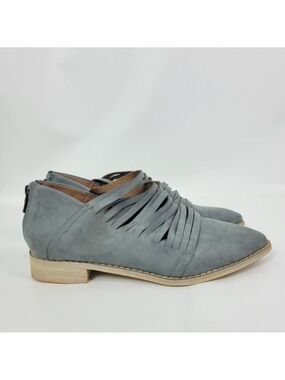 Mi.iM Blue-Gray FreeSoul Shredded Bootie - Size 5.5